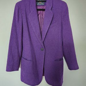 Purple, Mid-Length Jacket, Size- S